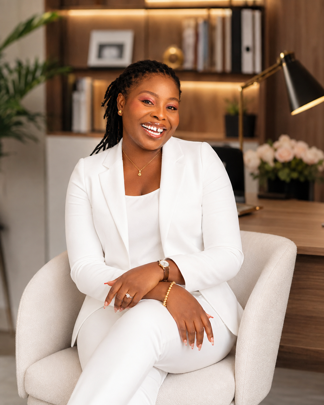 Dr Onyinyechi Ngozi Ngumoha, known as Dr Ijele, in an editorial studio portrait